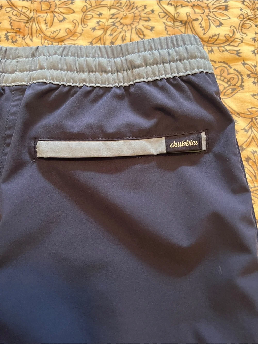 Youth Medium 10/12 chubbies Navy Swim Trunks with liner shorts